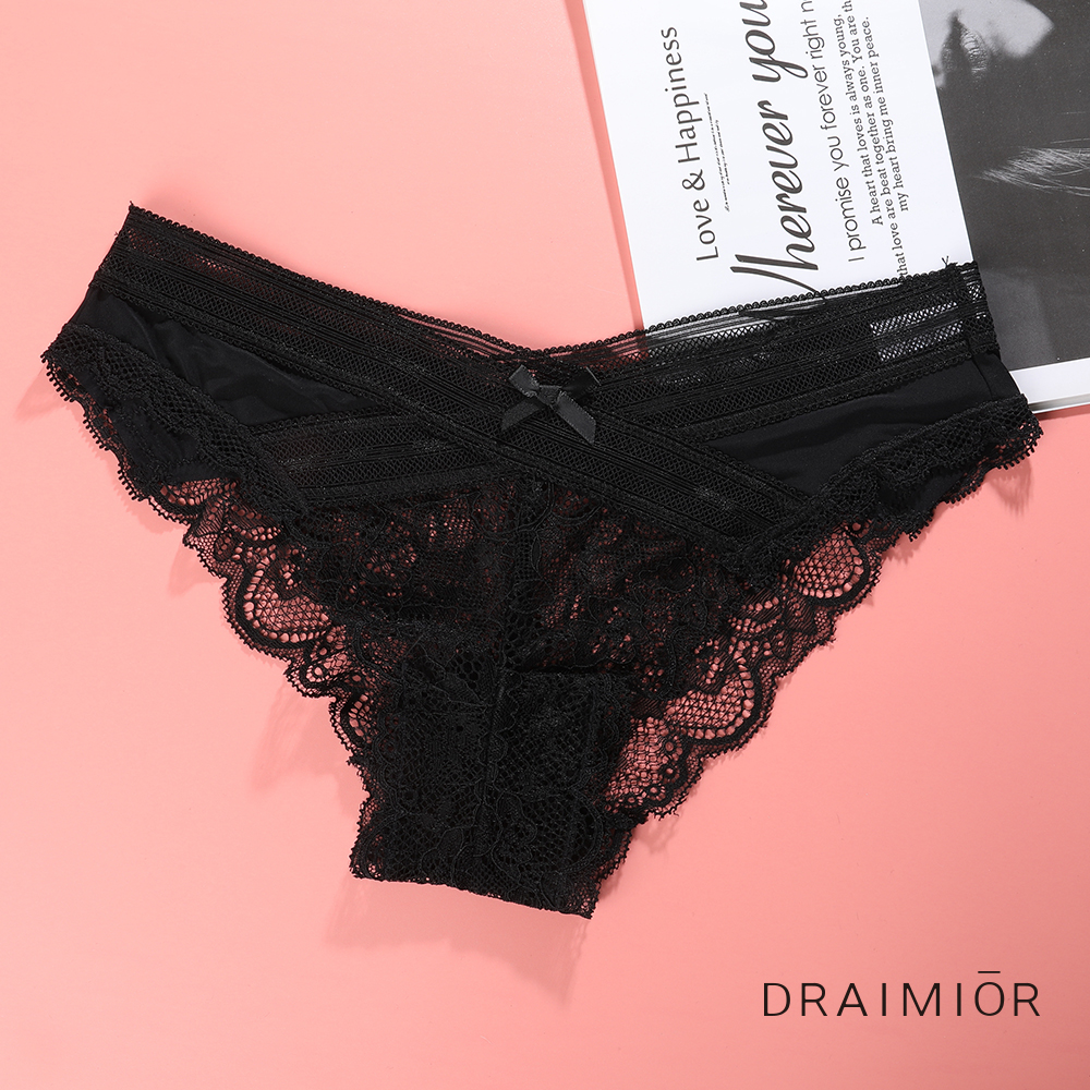 久慕雅黛 豔情夜巴黎 ‧ 蕾絲精品高質感小褲。黑色