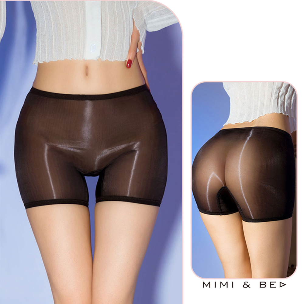 絲滑誘惑極光包臀性感平口內褲。4色(基本款) MIMIBED (black)