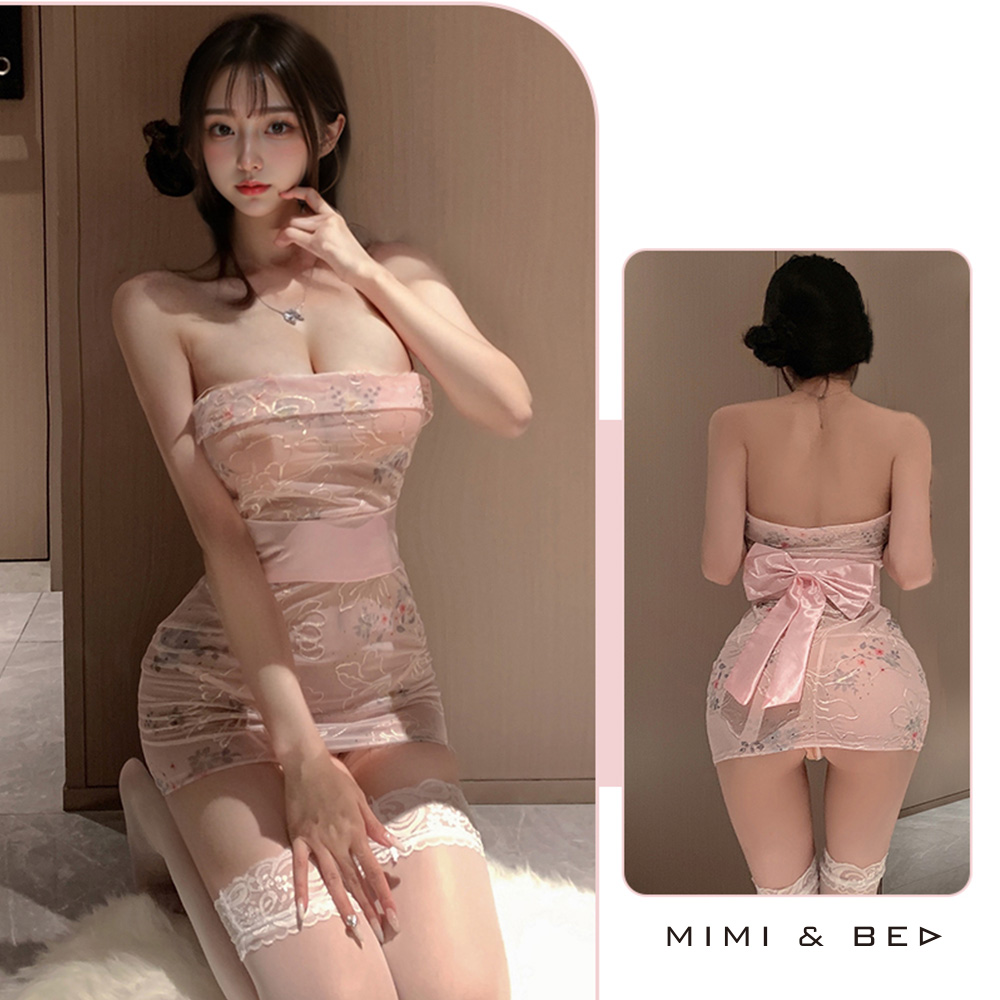 異域風情。櫻花新式和風靚麗性感和服。2色 MIMIBED (粉色)