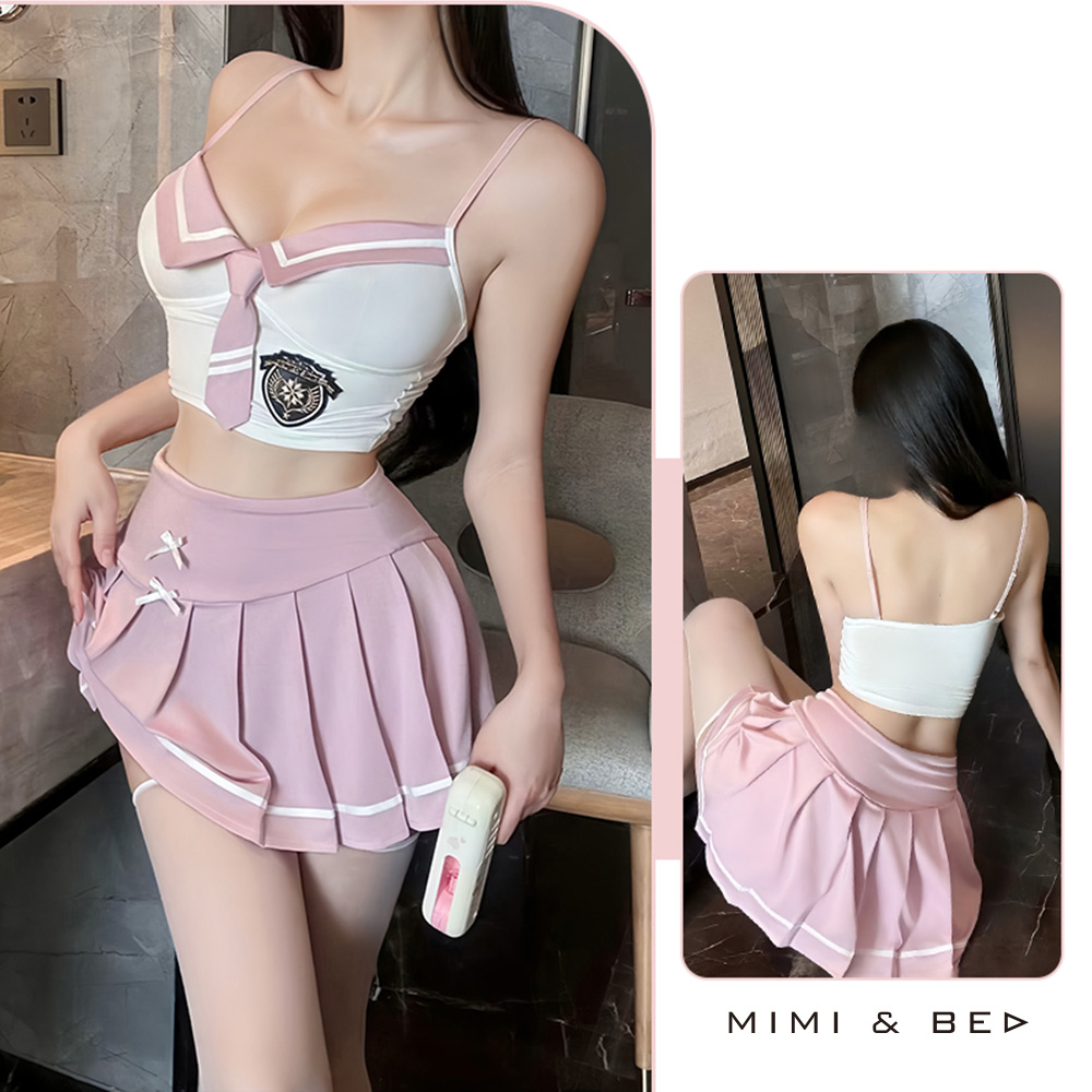 青澀校園。甜心JK純情學妹水手學生制服。2色 MIMIBED (粉色)