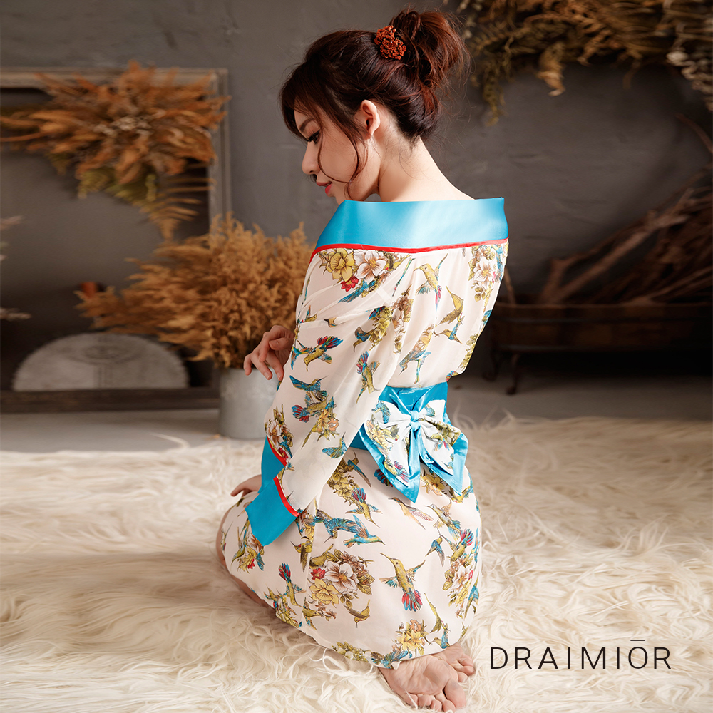 Draimior青い鳥花魁着物ドレス Draimior 久慕雅黛 Draimior青い鳥花魁着物ドレス Draimior 久慕雅黛